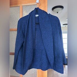 Allison Daley Small Petite Women’s Blue Knit Cardigan